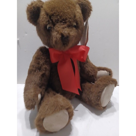 20" VINTAGE BEVERLY HILLS TEDDY BEAR CO BROWN STUFFED Jointed ANIMAL PLUSH TOY - Picture 3 of 15